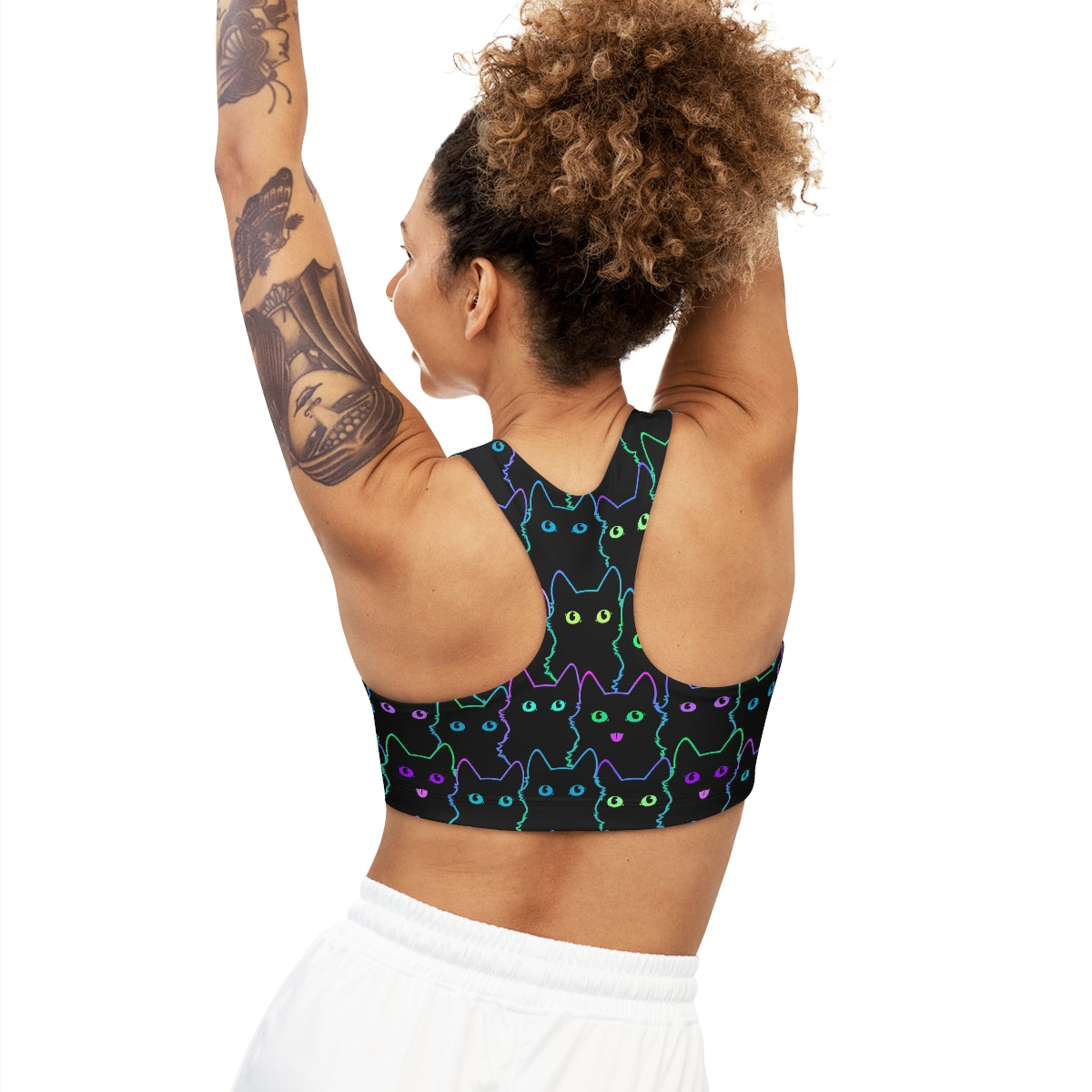 Spooky Kitty Seamless Sports Bra